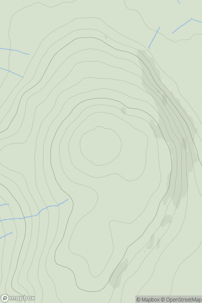 Thumbnail image for Carnan Mor [Coll and Tiree] showing contour plot for surrounding peak